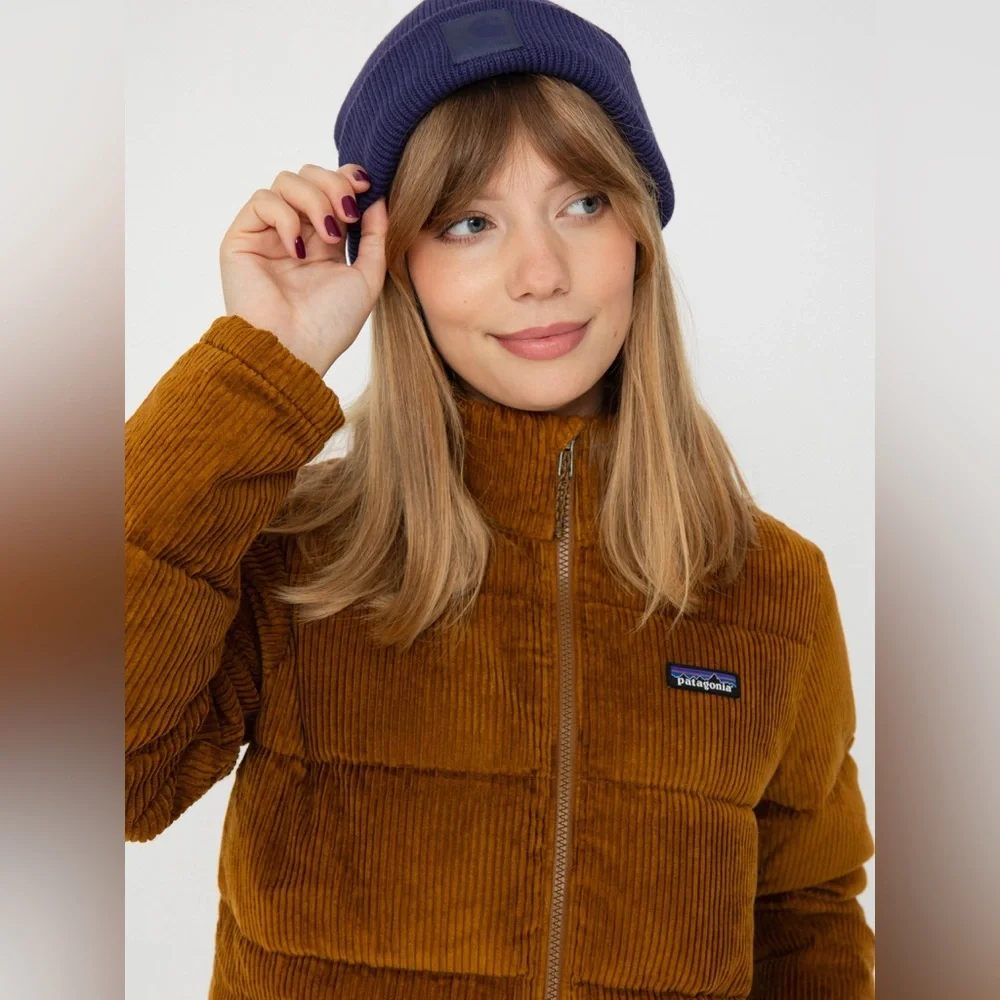 New🌟 Patagonia Womens Fjord Cord Corduroy S Down Puffer Coat Jacket - Picture 2 of 5